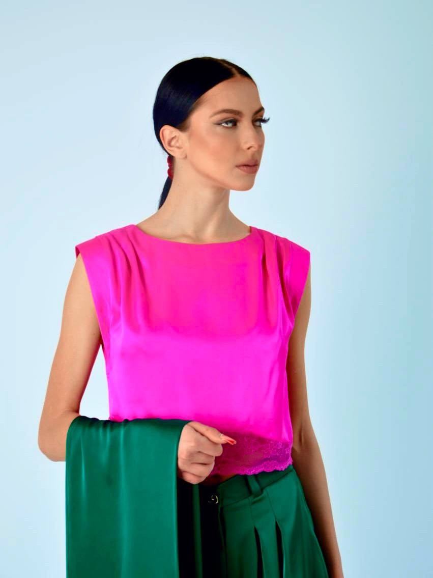 Топ атлас з мереживом