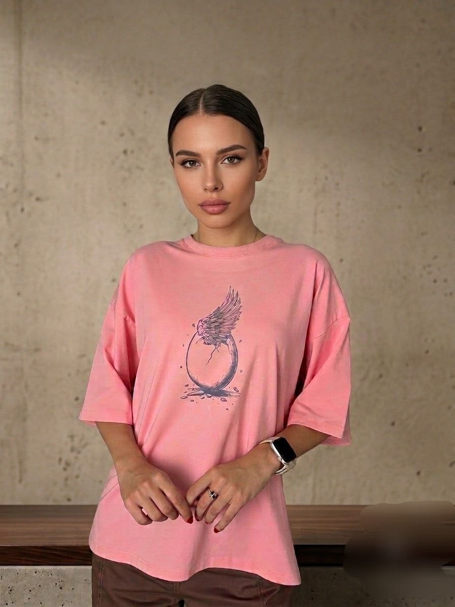 "Футболка Oversize принтована  “Пробудження”"