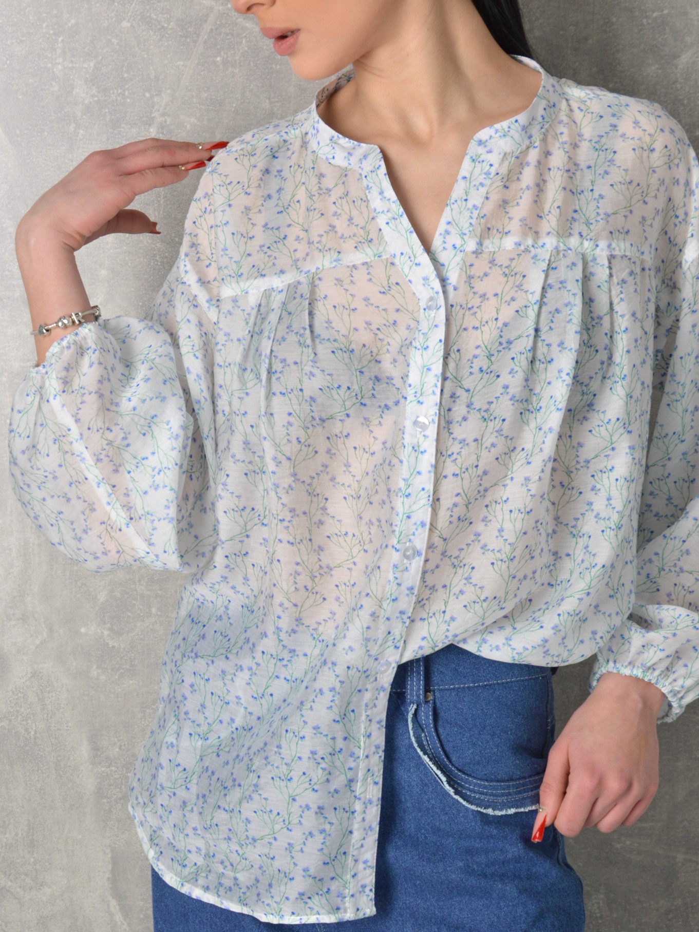 Блуза із тенсела "Квіточка"