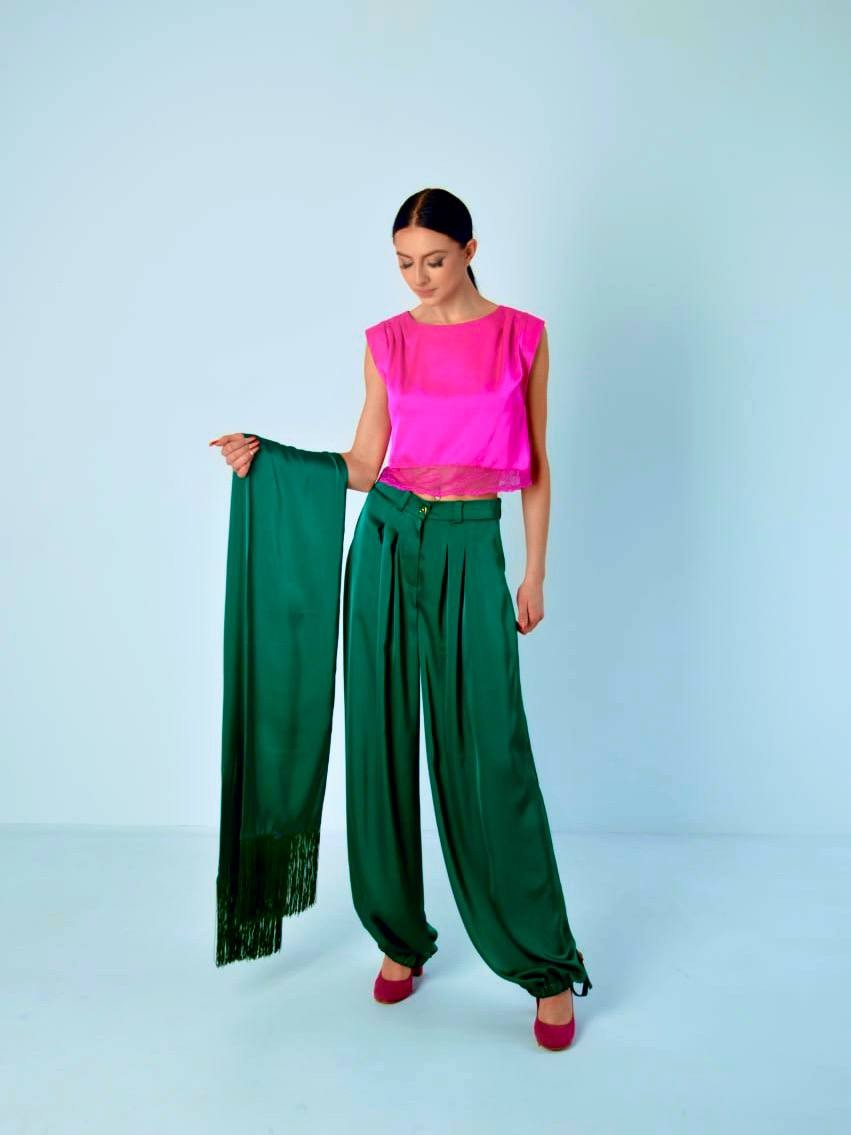 Кушак emerald green